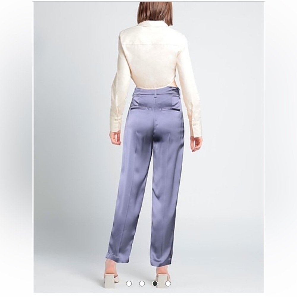 NWT Vince pleat front satin trousers 💜 Size 10 - Picture 6 of 12